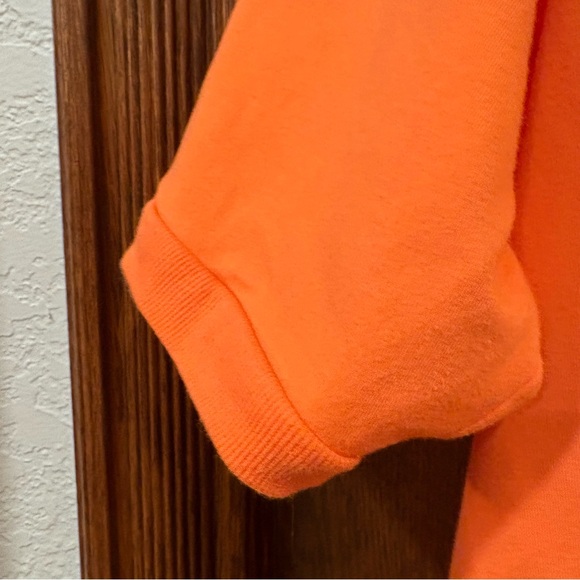 Tapemeasure 1X Bright Coral Zip-Up Short Sleeve Hoodie w/ Butterfly P2P 23-25” - Picture 7 of 10